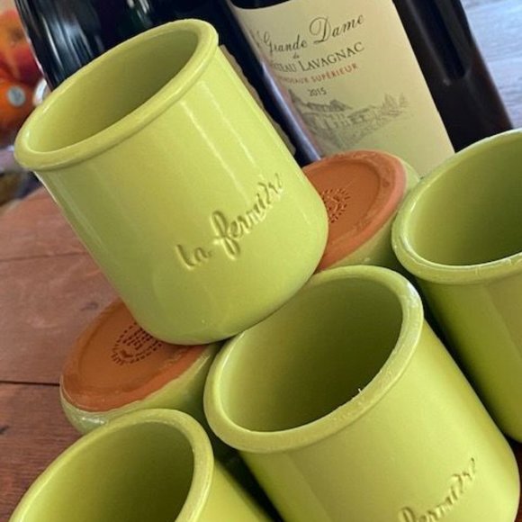 La Fermiere Other - La Fermiére French Glazed Terracotta Pots set of 6